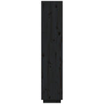 Book Cabinet/Room Divider Black 40x35x167 cm Solid Wood Pine 810858