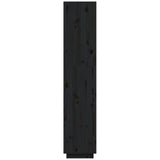 Book Cabinet/Room Divider Black 40x35x167 cm Solid Wood Pine 810858