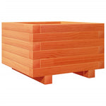 ZNTS Garden Planter Wax Brown 40x40x26.5 cm Solid Wood Pine 847290