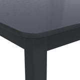 ZNTS Dining Table Black 114x71x75 cm Solid Rubber Wood 247364