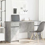Desk with Drawer Concrete grey 140 x 49 x 76 cm Engineered wood 3328510