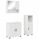 Bathroom Furniture Set Wall-mounted 3 pcs High Gloss White 3392947