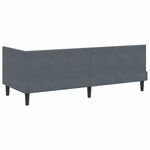 Corner Bed Frame with Headboard Dark grey 80 x 200 cm Velvet 42016409