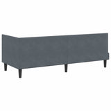 Corner Bed Frame with Headboard Dark grey 80 x 200 cm Velvet 42016409