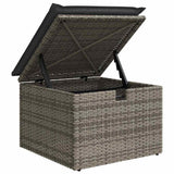 Sofa Set with Cushion with Storage 8 pcs Grey Poly Rattan 3359208