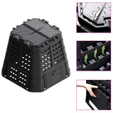 Garden Composter Black 93.3x93.3x80 cm 480 L 146276