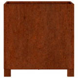 Planters with Legs 2 pcs Rusty 40x40x40 cm Corten Steel 823681