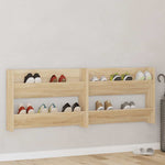 Wall Shoe Cabinets 2 pcs Sonoma Oak 80x18x60cm Engineered Wood 806748