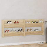 Wall Shoe Cabinets 2 pcs Sonoma Oak 80x18x60cm Engineered Wood 806748