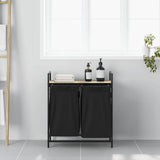 Laundry Basket 2 Compartments with Shelf Sonoma Oak 859066