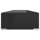 ZNTS TV Stand/Monitor Riser Glass Black 110x30x13 cm 244140