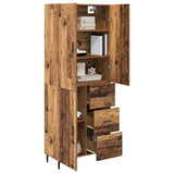 Highboard with Drawer 2 pcs Old Wood Engineered Wood and Glass 3415770