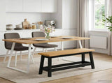 Dining Bench EKAI Black 91.5 x 29 x 45.5 cm Solid Pine Wood 42037009