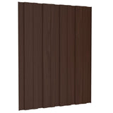 Roof Panels 36 pcs Galvanised Steel Brown 60x45 cm 317194