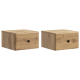 Wall-Mounted Bedside Cabinet 2 pcs Artisan Oak Engineered Wood 899124