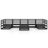 8 Piece Garden Lounge Set Solid Pinewood 3076138