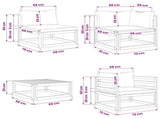 Sofa Set 7 pcs Natural Solid Acacia Wood 3417243