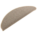 Stair Mats 15 pcs 65x21x4 cm Brown Half Round Large 149855