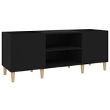 Record Cabinet Black 121x38x48 cm Engineered Wood 831926