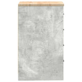 Garage Storage Cabinet Concrete Grey 40x51x85 cm Solid Wood Pine 860592