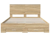 Bed Frame with Drawer Sonoma Oak 120 x 190 cm Engineered Wood 3409669