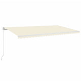Manual Retractable Awning with LED 600x350 cm Cream 3069042