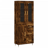 Highboard Smoked Oak 69.5x34x180 cm Engineered Wood 3198646