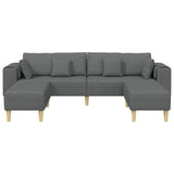 Sofa with Cushion 3 pcs Dark Grey Fabric 3335163