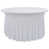 2 pcs Stretch Table Covers with Skirt 180x74 cm White 133583