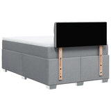 Box Spring Bed with Mattress Light Grey 120x200 cm Fabric 3285862