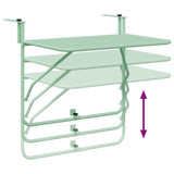Hanging Balcony Table Folding Mint Green 60 x 39 x 65 cm Steel 42008072