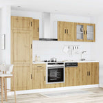 ZNTS 8 Piece Kitchen Cabinet Set Kalmar Artisan Oak Engineered Wood 3314820