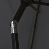 Garden Parasol with Metal Pole 300x200 cm Black 47128