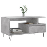 Coffee Table Concrete Grey 90x49x45 cm Engineered Wood 831024