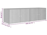 Garden Storage Cabinet Grey 198x55.5x80 cm Poly Rattan 319871