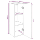 ZNTS TV Cabinets 4 pcs Smoked Oak 30.5x30x90 cm Engineered Wood 3120329