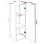 ZNTS TV Cabinets 2 pcs Smoked Oak 30.5x30x90 cm Engineered Wood 815748