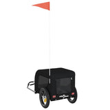 Pet Bike Trailer Black Oxford Fabric and Iron 93996