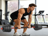 4-in-1 Dumbbell Barbell Kettlebell Set 30 kg Black and Red 42023469