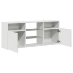 TV Cabinet with LED Lights White 120x30x50 cm 804301