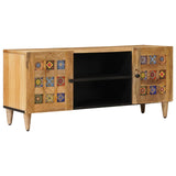 TV Cabinet with Shelf Natural 105 x 33 x 46 cm Solid Mango Wood 4018260