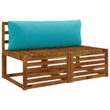 1-Piece Back Cushion PUTTEN 100% Polyester Turquoise 947048
