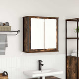 Bathroom Wall Cabinet with Mirror Smoked Oak 60x21x60 cm 861899
