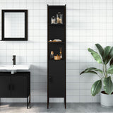 Bathroom Cabinet Black 33x33x185.5 cm Engineered Wood 842471