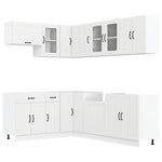 ZNTS 11 Piece Kitchen Cabinet Set Lucca White Engineered Wood 3314891