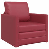 Floor Sofa Bed Wine red 74 x 77 x 81 cm Faux leather 4106633