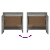 Bedside Cabinets 2 pcs Grey Sonoma 45x34x44.5 cm Engineered Wood 813047