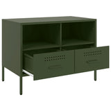TV Cabinets 2 pcs Olive Green 68x39x50.5 cm Steel 843051
