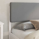 Bed Frame with Upholstered Headboard Light Grey 180 x 200 cm 3398148