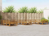 Outdoor Sofa Set 11 pcs Natural Solid Acacia Wood 3368262